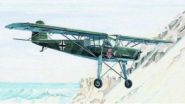 Μοντέλο Fieseler FI-156 Storch 13,8x19,6 εκ. σε κουτί 25x14,5x4,5 εκ.