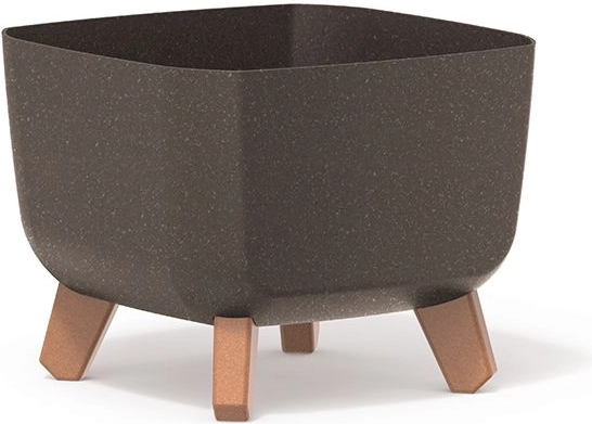 Γλάστρα Gracia Square Eco Wood 24 × 24 cm καφέ