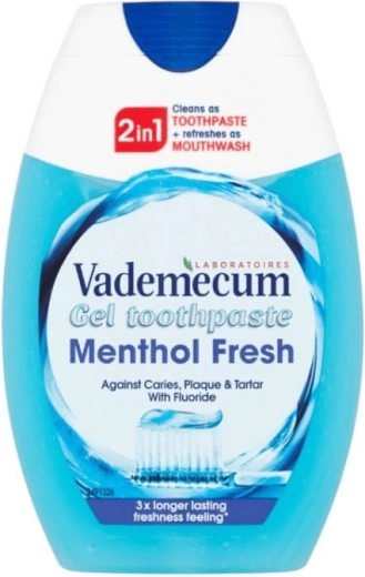 Vademecum 2σε1 Menthol Fresh οδοντόκρεμα σε gel 75 ml