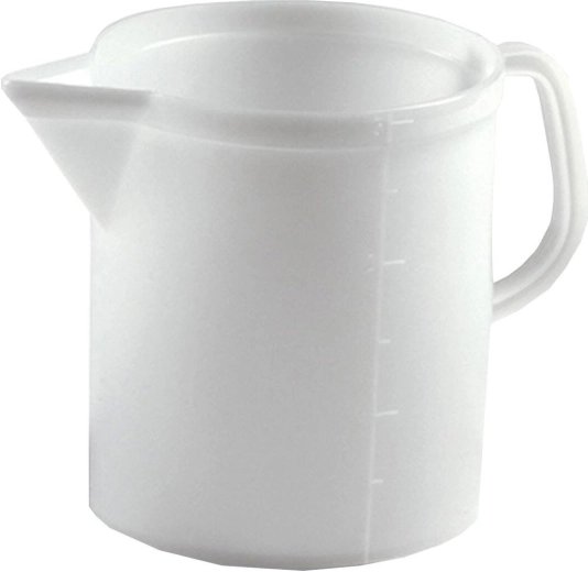 Πλαστική μεζούρα 5 l με κλίμακα – λευκή