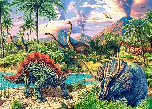 Παζλ 120 κομματιών Dinosaur Volcanos