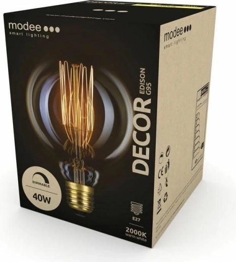 Modee Smart διακοσμητικός λαμπτήρας Edison G95 E27 έξτρα θερμό λευκό 40 W