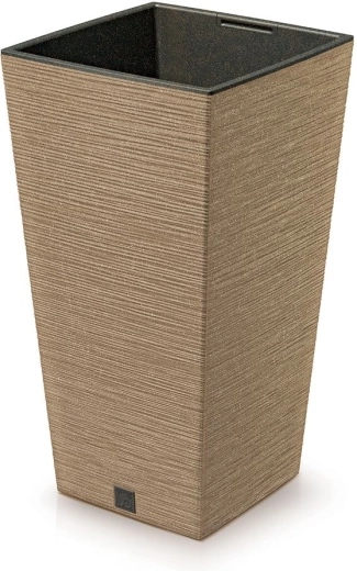 Γλάστρα με εσωτερικό ένθετο Furu Square Eco Wood 39,5 cm – naturo