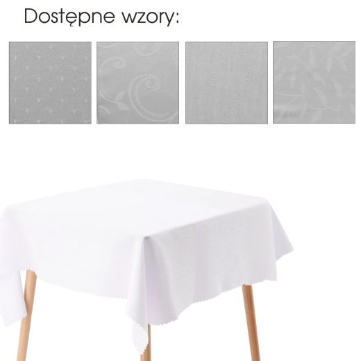 Λευκό πολυεστερικό τραπεζομάντηλο 140 × 220 cm