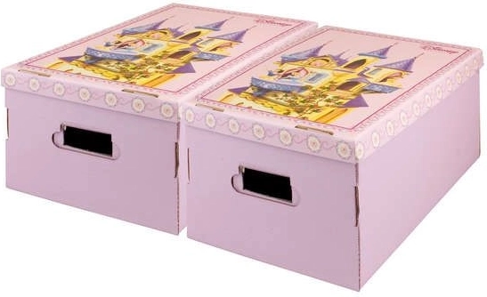 Σετ κουτιών αποθήκευσης με μοτίβο DISNEY PRINCESS, ροζ, 29 × 48 × 20 cm