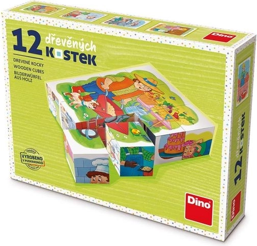 Εκπαιδευτικοί κύβοι Dino Επαγγέλματα - σετ 12 κύβων