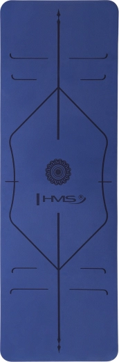Στρώμα γιόγκα HMS YM10 – σκούρο μπλε TPE με γραμμές καθοδήγησης