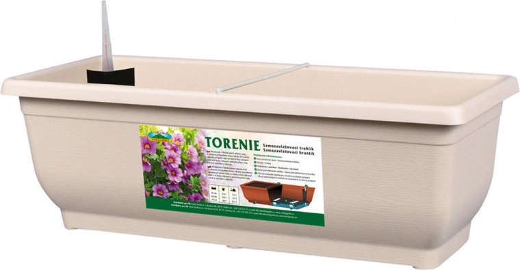 Αυτοποτιζόμενη ζαρντινιέρα TORENIE Modern 75 cm ανοιχτό καφέ