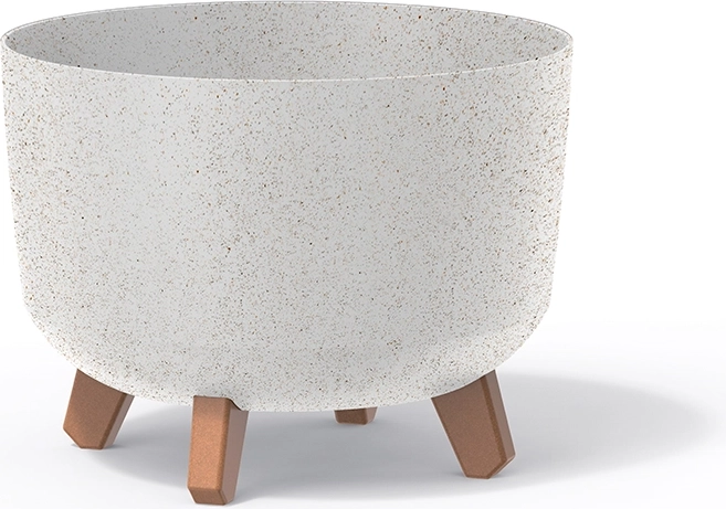 Γλάστρα με ποδαράκια Gracia Standard Eco Wood 28,5 cm – λευκή