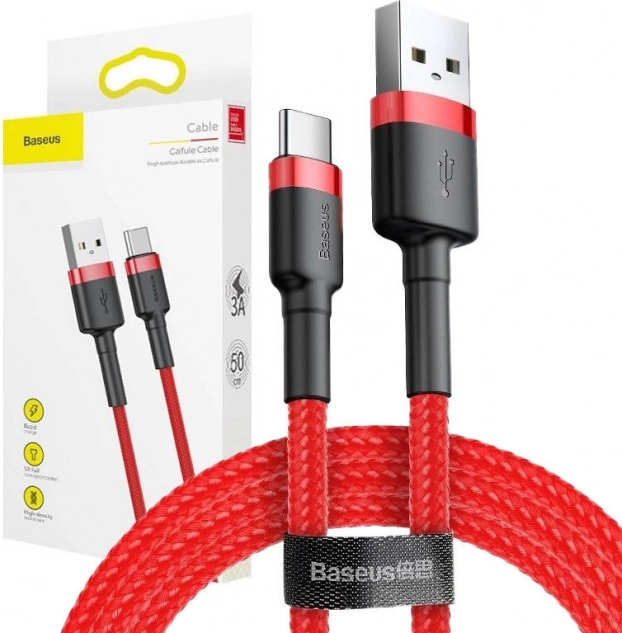 Baseus Cafule καλώδιο USB‑C 3 m, 2 A – κόκκινο