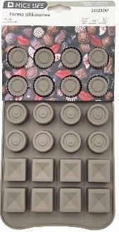 Μορφό σιλικόνης για πραλίνες, 24 θέσεων, 14 × 23 εκ.