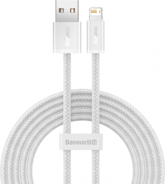 Baseus Dynamic καλώδιο USB–Lightning 2 m, γρήγορη φόρτιση 2,4 A (λευκό)