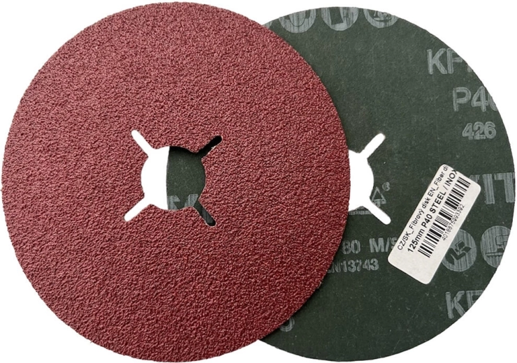 Ινοειδής δίσκος λείανσης 125 mm, κόκκωση 80
