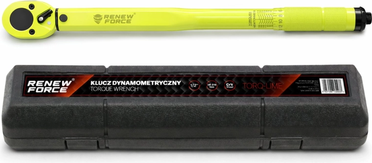 Δυναμόκλειδο RENEW FORCE 1/2" 28–210 Nm με σετ