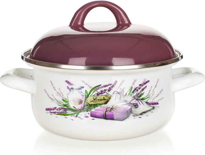 Εμαγιέ κατσαρολάκι Lavender 22 cm με καπάκι, 2,9 l