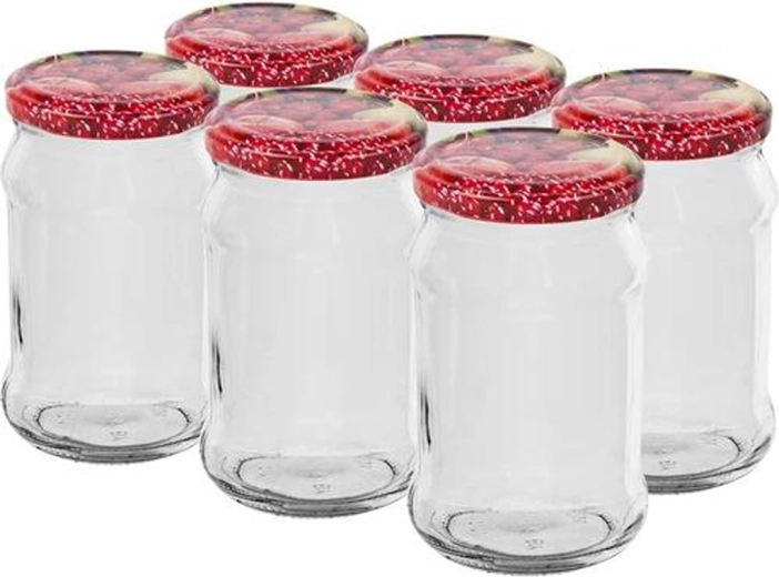 Βάζα κονσερβοποίησης με καπάκι 300 ml, σετ 6 τεμ.