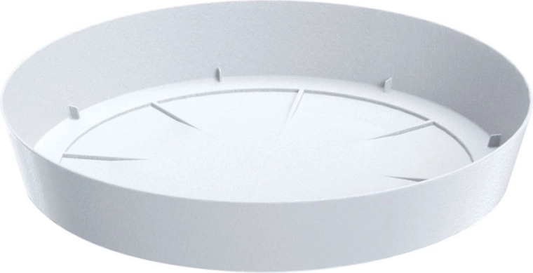 Πλαστικό πιατάκι γλάστρας LOFLY 12,5 cm λευκό