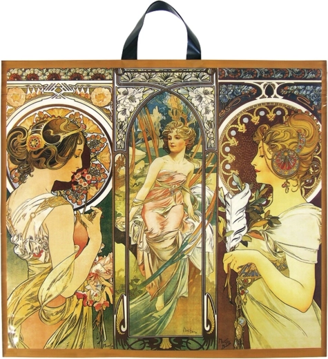 Τσάντα από πλαστικό με μοτίβο Alfons Mucha 55 × 50 cm