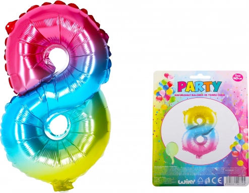 Ουράνιο τόξο φουσκωτό μπαλόνι αριθμός 8