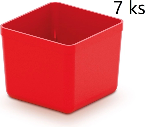 Σετ 7 πλαστικών κουτιών για εργαλεία Unite Box, κόκκινα, 55 × 55 × 165 mm