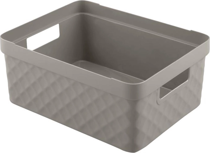 Πλαστικό καλάθι αποθήκευσης HEIDRUN Diamond 36 × 27 × 14 cm, ανάμεικτα χρώματα - 1 τεμάχιο