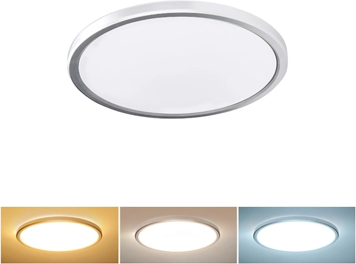 Φωτιστικό οροφής και τοίχου LED Solight Acate IP54 18 W 1620 lm 22 cm ασημί