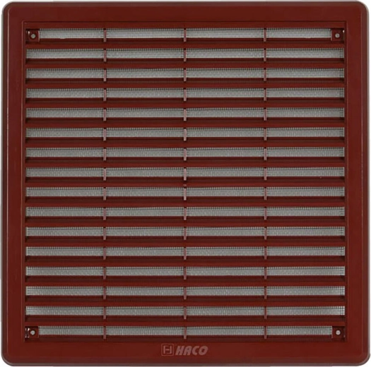 Καφέ γρίλια εξαερισμού με σίτα 250 × 250 mm