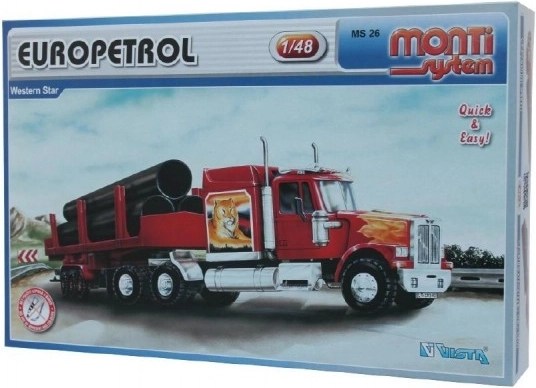 Κατασκευαστικό σετ Monti System Europetrol Western Star 1:48