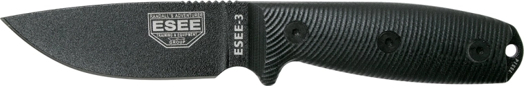 Τακτικό μαχαίρι ESEE 3 με σταθερή λεπίδα, λαβή G10 και θήκη Kydex