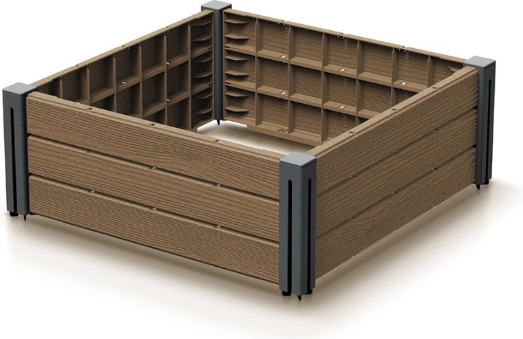 Υπερυψωμένο παρτέρι κήπου Base Plant 61,8 × 61,8 × 23 cm naturo ECO
