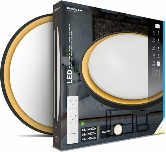 Οροφιακό φωτιστικό LED Modee Smart Lighting A‑H101, ντιμαριζόμενο, 3CCT, Ø540 mm, τηλεχειριστήριο