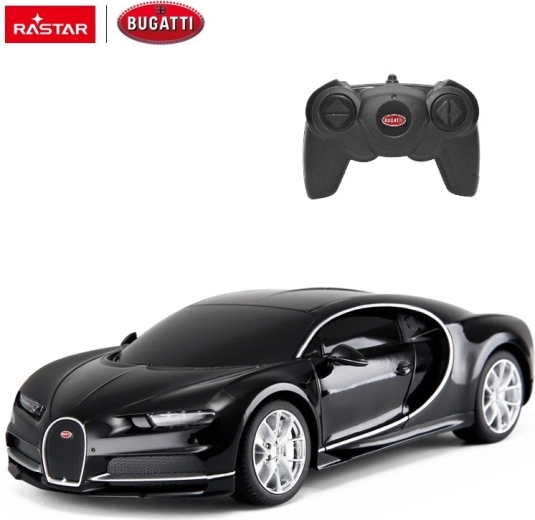 Αυτοκίνητο RC Bugatti Chiron με τηλεχειρισμό Rastar 1:24 μαύρο