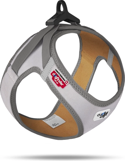 Ανακλαστικό σαμαράκι για σκύλους Curli Glow Reflective γκρι XL (12–18 kg)