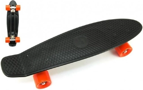 Pennyboard 60 cm με μεταλλικούς άξονες και μέγιστο φορτίο 90 kg – μαύρο