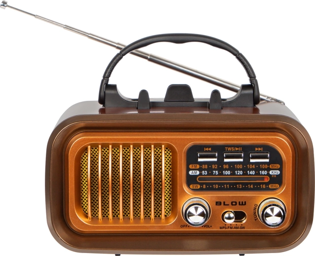 Φορητό ρετρό ραδιόφωνο AM/FM με ηλιακή φόρτιση και Bluetooth