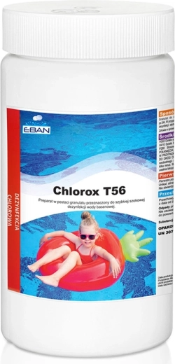 Chlorox T56 κοκκώδες 1 kg για απολύμανση σοκ του νερού της πισίνας