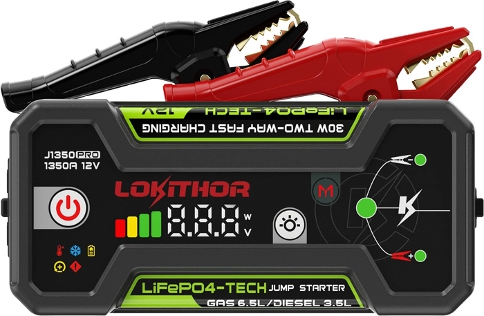 Εκκινητής μπαταρίας LOKITHOR J1350 Pro 25,6 Wh