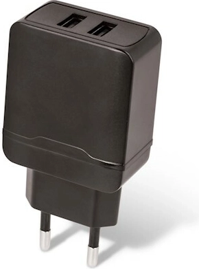 Φορτιστής πρίζας USB SETTY 2×USB 2,4 A, μαύρος