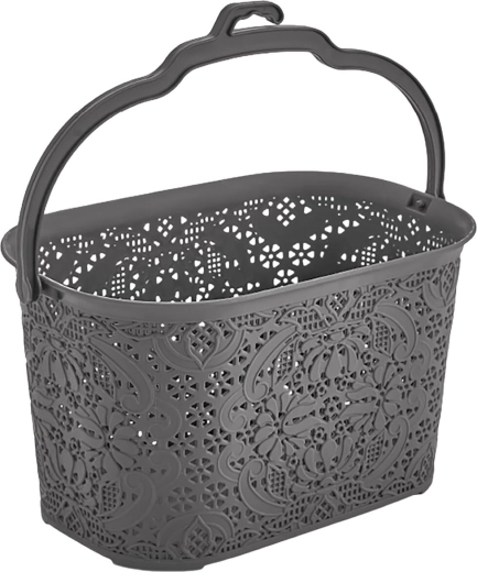 Κρεμαστό καλαθάκι για μανταλάκια 22 × 14,5 × 13,5 cm, σκούρο