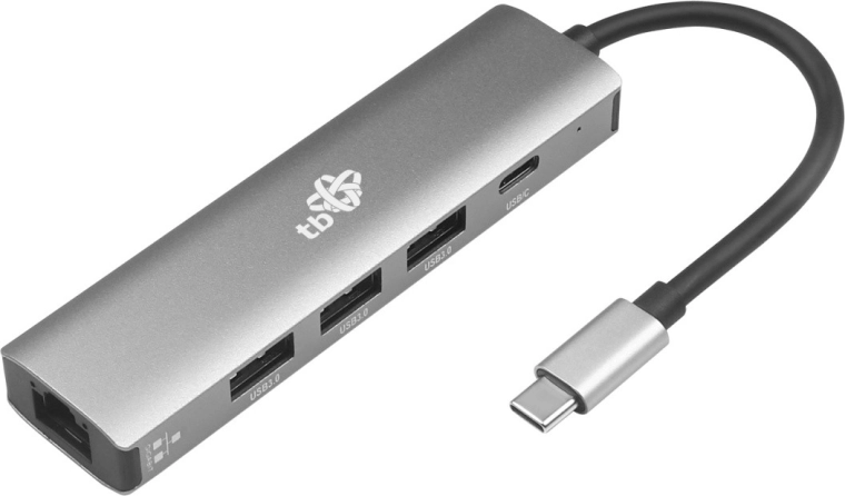 Προσαρμογέας hub USB‑C 5σε1 με Ethernet (RJ45), 3× USB 3.0 και USB‑C PD 100 W