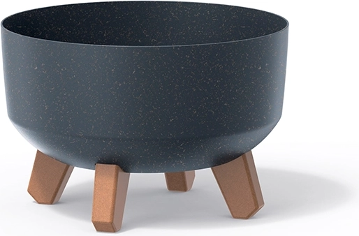 Γλάστρα Gracia Low Eco Wood 23,5 cm – ανθρακί