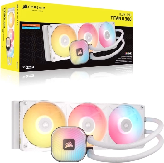 Υδρόψυξη επεξεργαστή Corsair iCUE LINK TITAN II 360 RX RGB λευκή