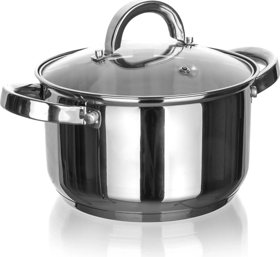 Ανοξείδωτη κατσαρόλα 20 cm με γυάλινο καπάκι 3,6 l CUISINO