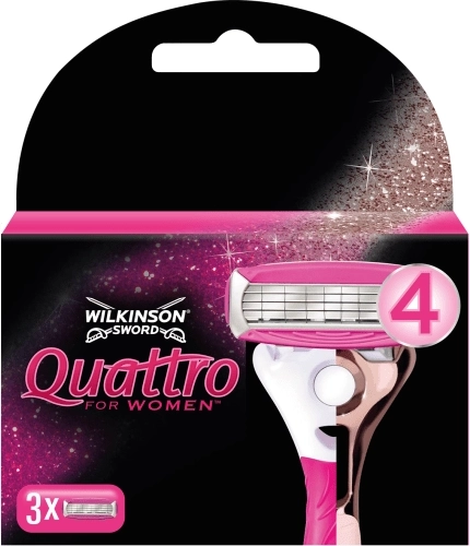 Ανταλλακτικές κεφαλές Wilkinson Quattro for Women Rosegold 3 τεμ.