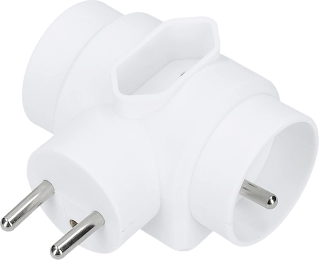 Solight αντάπτορας διακλάδωσης για πρίζα 1× 2,5 A + 2× 10 A, λευκός - 1 τεμάχιο