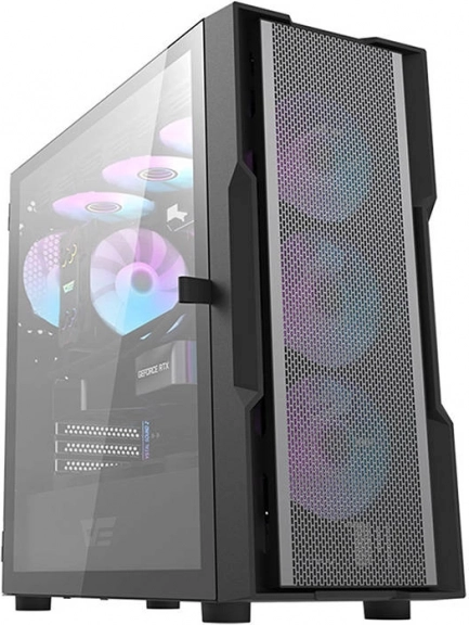 Κουτί υπολογιστή Darkflash DK431 Mesh (μαύρο) + 4 ανεμιστήρες