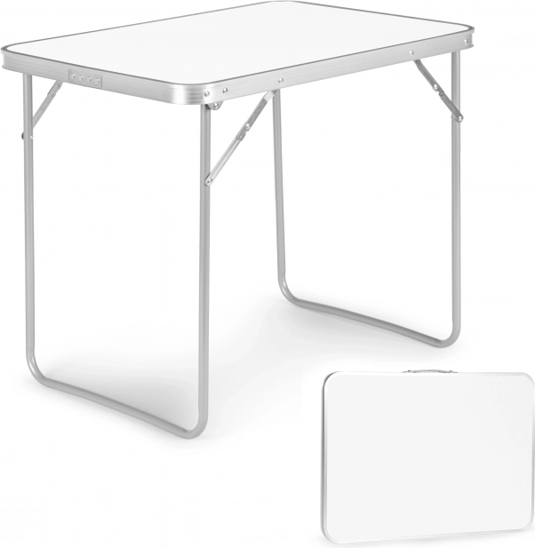 Πτυσσόμενο τραπέζι κάμπινγκ MultiGarden 80 × 60 cm λευκό