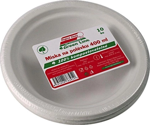Μπολ σούπας από ζαχαροκάλαμο 400 ml, μίας χρήσης (10 τεμ.)