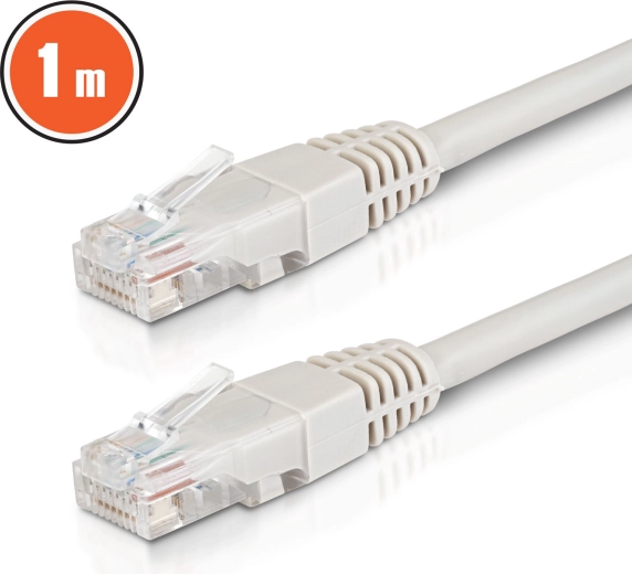 Δικτυακό καλώδιο patch UTP CAT6 CCA 1 m γκρι