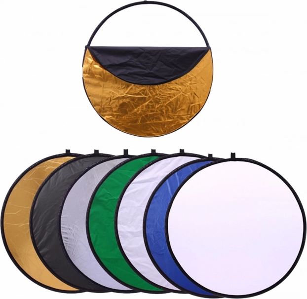 Αναδιπλούμενο φωτογραφικό ανακλαστικό 7 σε 1, στρογγυλό 60 cm με διάχυση